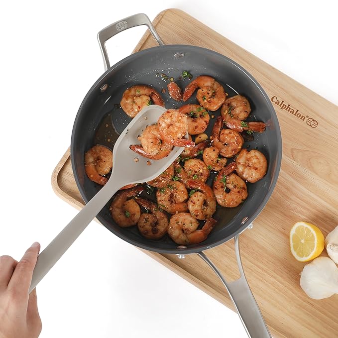 Calphalon Edge 11 Piece Stainless Steel Kitchen Tools and Gadgets Set- Taupe