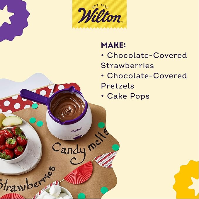 Wilton Candy Melts Melting Pot, Perfect for Strawberries and Cakepops, 2.5-cup Capacity, Packaging May Vary