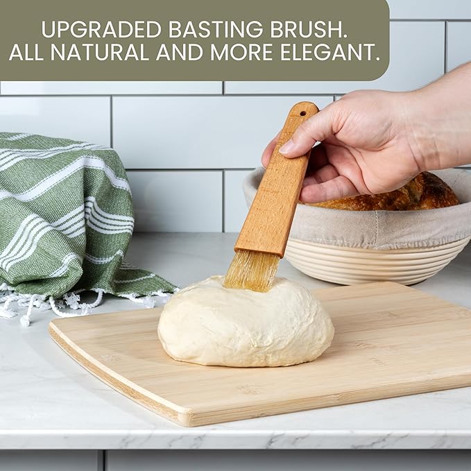 Sourdough Bread Making Kit - For Beginner Bakers Or Anyone Upgrading Tools & Supplies. Homemade Artisan Baking Gift Set Includes Banneton Proofing Baskets & Quick Start Guide, Flour & Stone