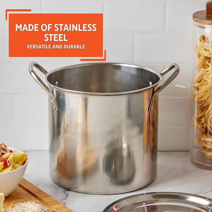 IMUSA USA Stainless Steel Stock Pot 20-Quart, Silver