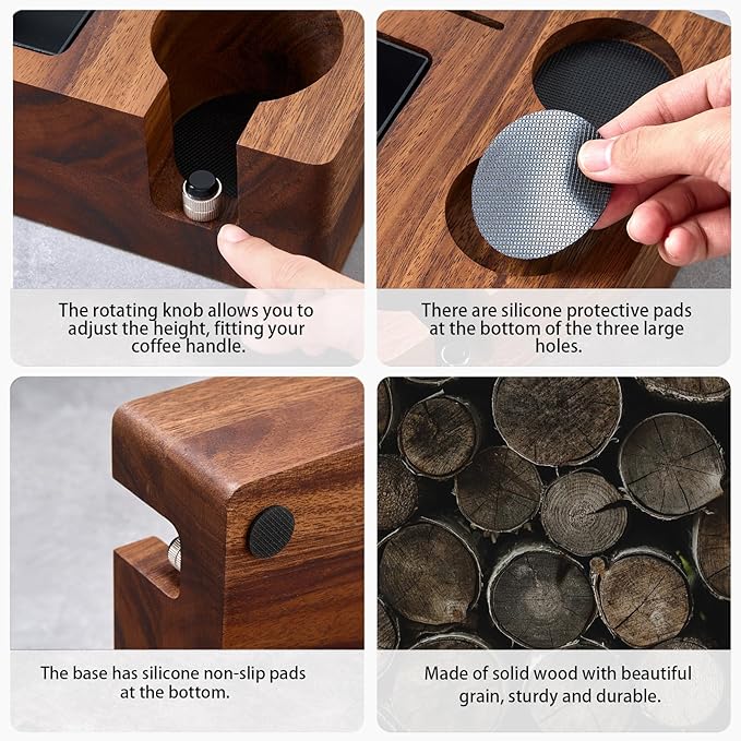 Espresso Knock Box, Tamping Station 54mm for Breville Machines | Barista Workstation with Tamper, Distributor, Normcore Counter Organizer, Portafilter Holder & Multi-Accessory Storage