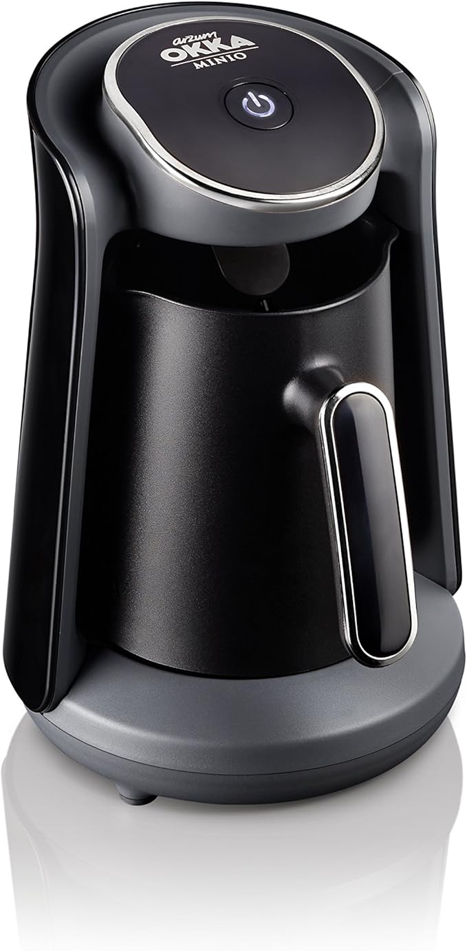 Arzum Okka Minio Automatic Turkish/Greek Coffee Machine, USA 120V Ul, black/Silver,4 cups