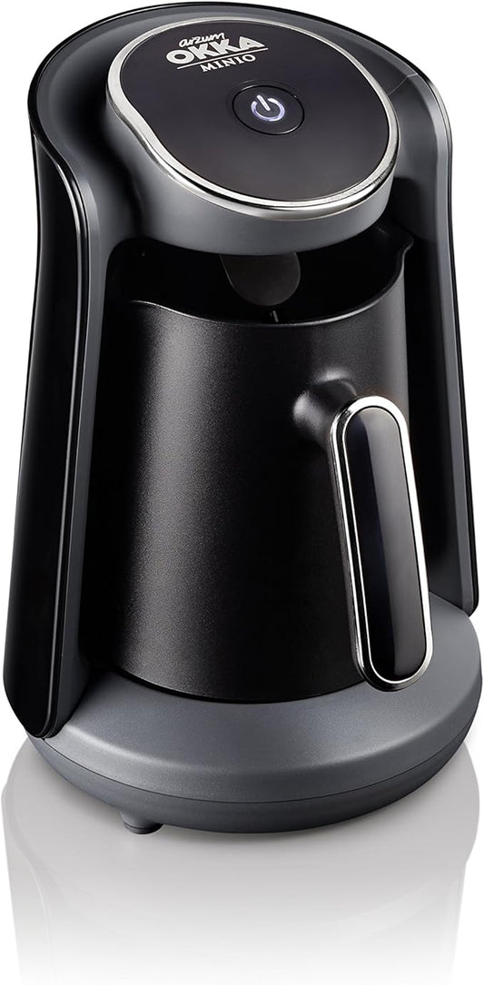 Arzum Okka Minio Automatic Turkish/Greek Coffee Machine, USA 120V Ul, black/Silver,4 cups