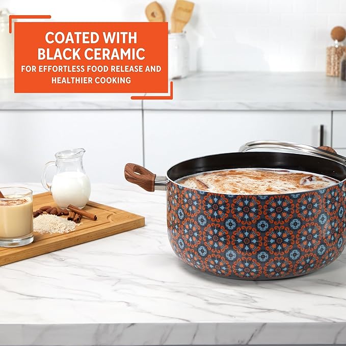 IMUSA 10Qt Talavera Dutch Oven w/Blk