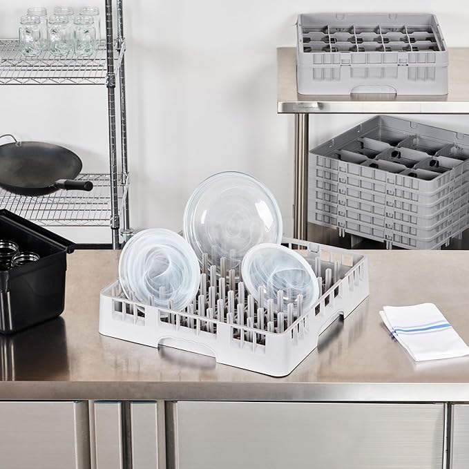 Restaurantware-Clean Tek Professional Peg Rack, 1 Heavy Duty Tray Rack for Dishwashing - Durable, Long-Lasting, Gray Polypropylene Dish Rack, All Purpose, Ideal for Plates, Trays, and Bowls