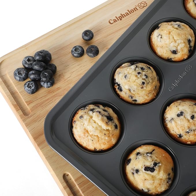 Calphalon Legacy 12 Cup PFA Free Nonstick Cupcake Muffin Pan - Blue
