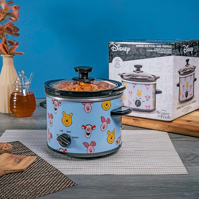 Uncanny Brands Disney Winnie the Pooh and Friends 2qt Slow Cooker - Small Kitchen Appliance