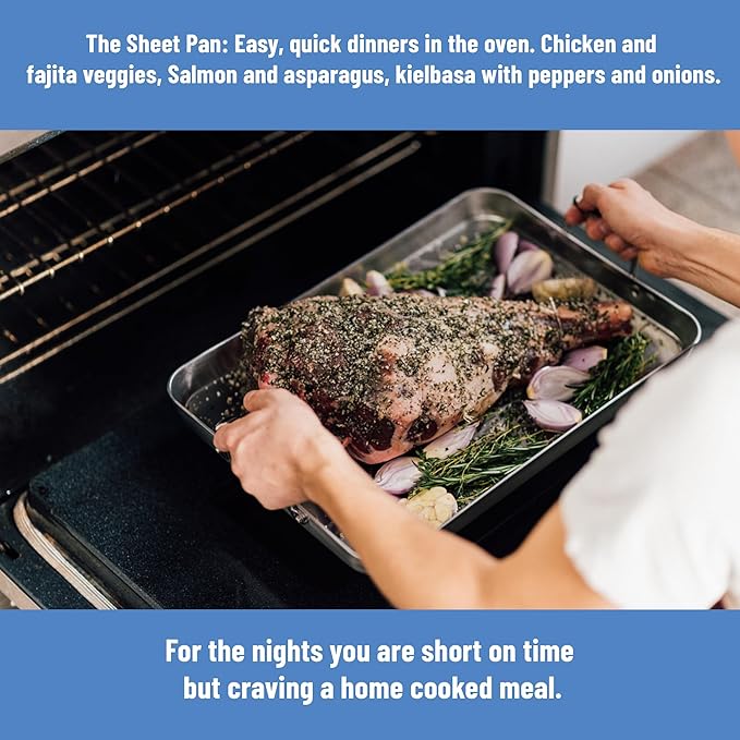 Misen Stainless Steel Roasting Pan with Handles - Versatile 5-Ply Design, Easy Grip Handles, Multi-Functional Cooking, Ideal for Baking, Searing, & Roasting, Superior Heat Conduction, Premium - 9"