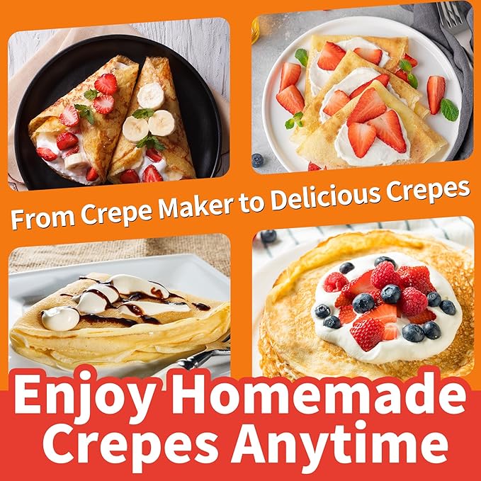 Crepe Makers, 16-Inch Electric Roti and Tortilla Maker, 1600W Large Non-Stick Convex Dome Griddle, Commercial Grade Saj Bread Maker & Crepe Machine, Adjustable Temp up to 460°F,Stainless Steel