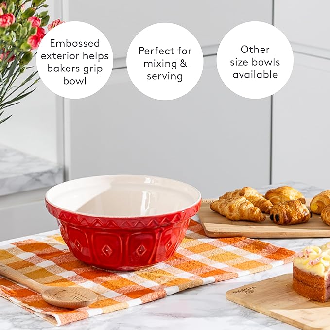 Mason Cash Color Mix S24 (2.15 Qt) Mixing Bowl | Red 2.15 Quart