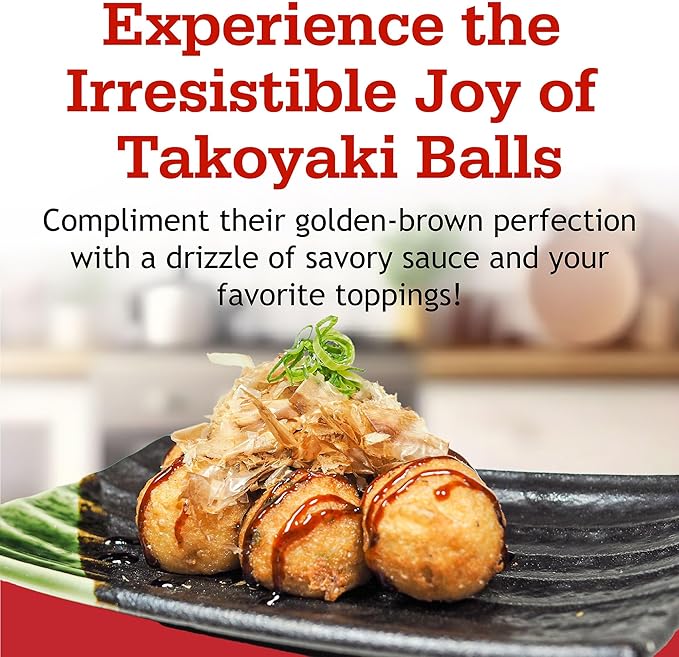 Otafuku Takoyaki Plate, Cast Iron Japanese Grill for Cooking Takoyaki Balls, Silicon Coated Pan (16 Holes)