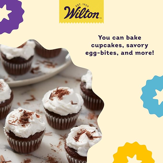 Wilton Gold Non-Stick 24-cup Muffin Pan, Stainless Steel Bakeware, Made without PFAs, 16 x 10 x 1 in., Packaging may Vary