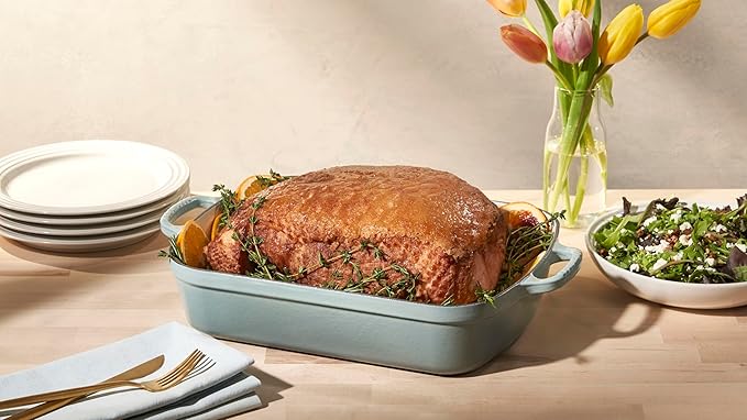 Le Creuset Enameled Cast Iron Signature Rectangular Roaster, 5.25 qt. (11.7" x 16.8"), Riviera