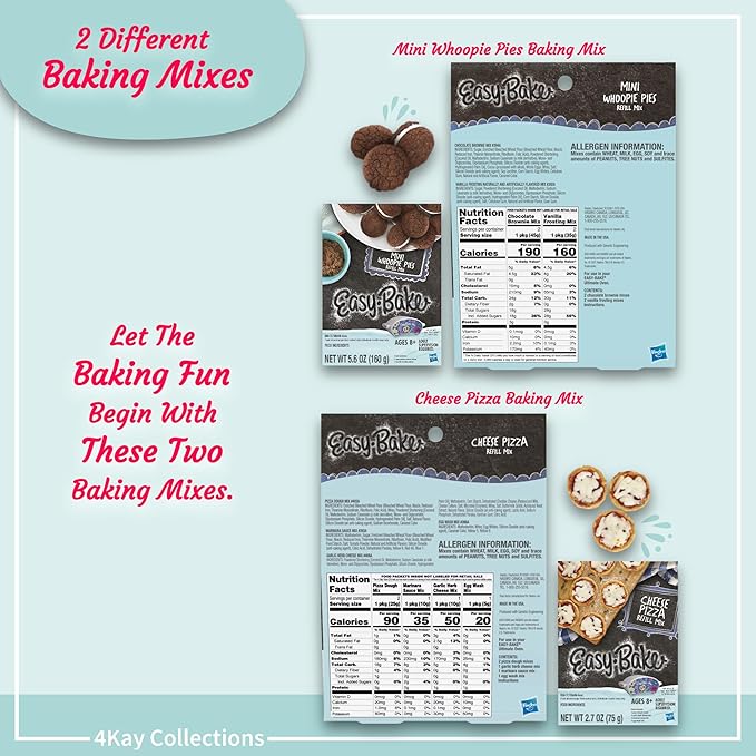 Ultimate Easy Baking Oven Bundle For Kids With 19 Items - Oven, 2 Refill Mixes, Apron, Hat, Bowl, Spatula, Whisk, 9 Stickers, Baking Pan & Tool (Powerful Purple Baker Bundle)
