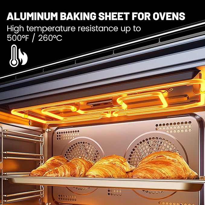 6 Pack Quarter Size 13" × 10" Baking Sheet Pan Aluminum Commercial cookie sheets for baking
