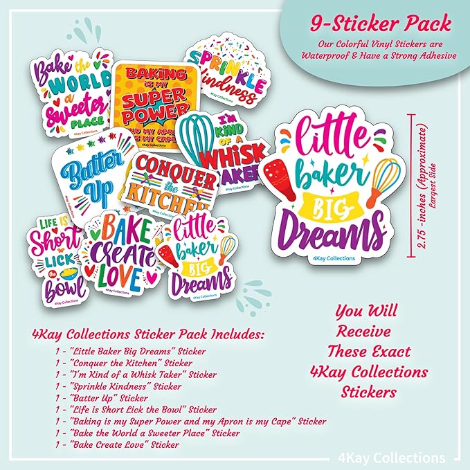 Ultimate Easy Baking Oven Bundle For Kids With 19 Items - Oven, 2 Refill Mixes, Apron, Hat, Bowl, Spatula, Whisk, 9 Stickers, Baking Pan & Tool (Powerful Purple Baker Bundle)
