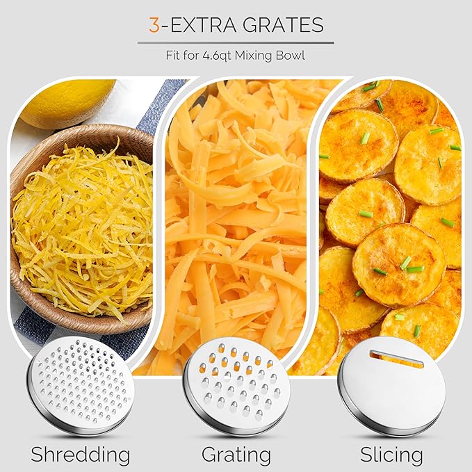 HaWare Mixing Bowls, 24-Piece Stainless Steel Salad Serving Bowl with Airtight Clear Lids, Metal Nesting Bowl For Kitchen Cooking Prepping Storing with 3 Graters, 4.6/2.6/1.5/1/0.7 QT, Black