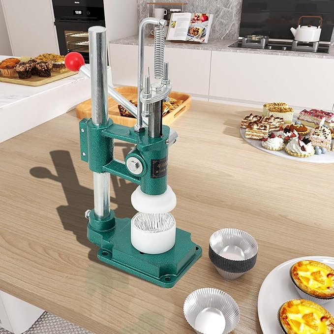 Manual Egg Tart Pressing Machine, Manual Egg Tart Making Machine, Commercial Custard Tart Shell Mold, Hand Press Making for Home Use,Cake Shop