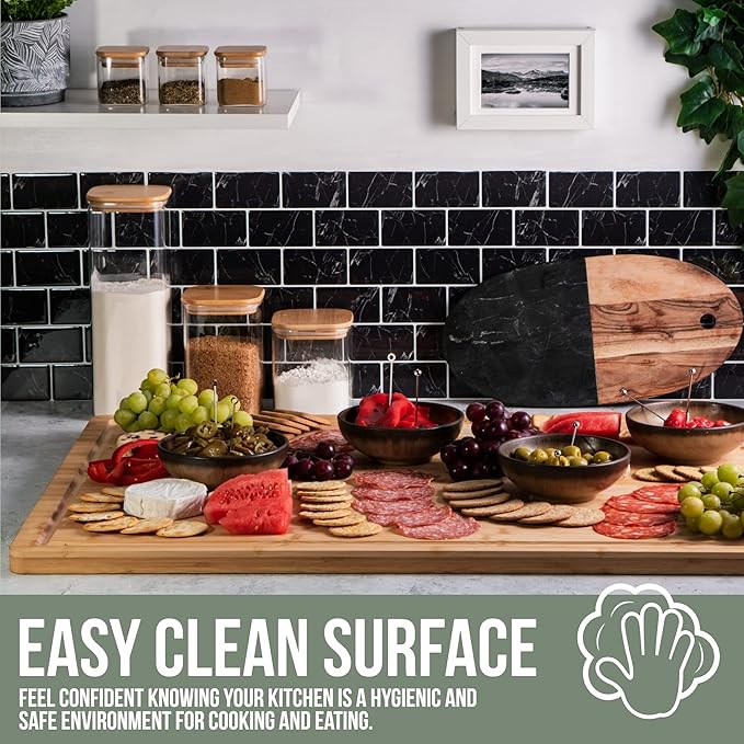 Massive Extra Large Cutting Board for Kitchen 30 X 20 for Kitchens - Heavy Duty Bamboo Chopping Boards for Meat, Veg & Charcuterie - Large Wooden Stove Top & Countertop (30" x 20")