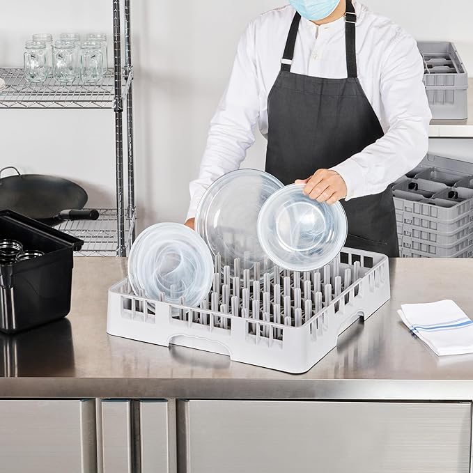 Restaurantware-Clean Tek Professional Peg Rack, 1 Heavy Duty Tray Rack for Dishwashing - Durable, Long-Lasting, Gray Polypropylene Dish Rack, All Purpose, Ideal for Plates, Trays, and Bowls