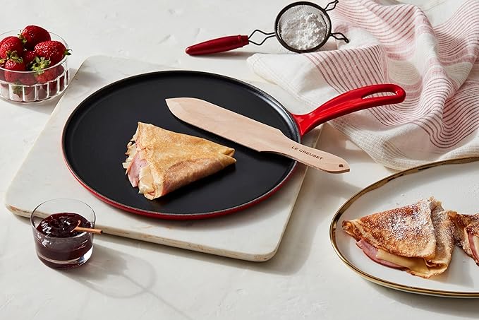 Le Creuset Enameled Cast Iron Traditional Round Crepe Pan, 10.25", Marseille