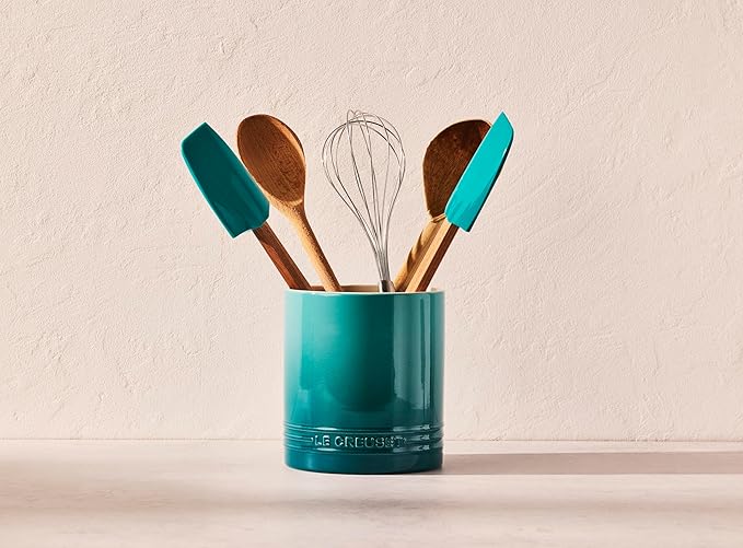 Le Creuset Stoneware Signature Straight Wall Utensil Crock, 1 qt., Riviera