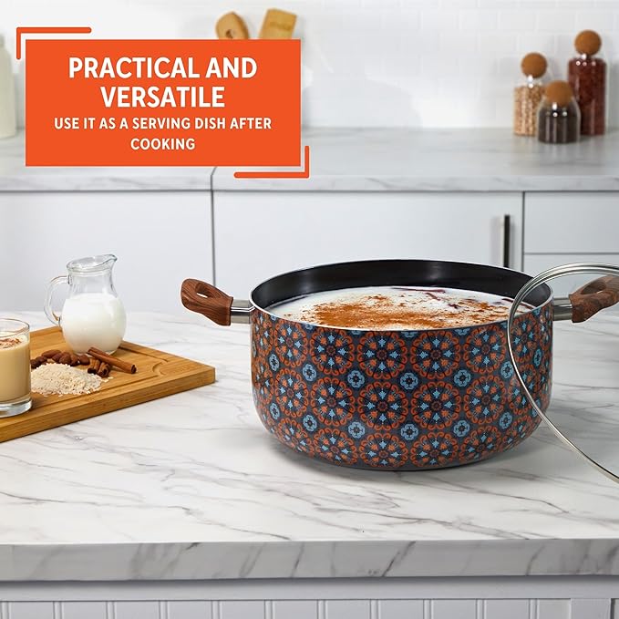 IMUSA 10Qt Talavera Dutch Oven w/Blk