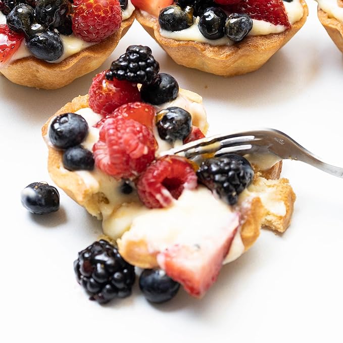 Crumble Crate - Mini Fruit Tarts with Vanilla Pastry Cream DIY Baking Set/Kit. All pre-measured ingredients and essential baking tools, Gift Idea, Baking Gift Sets