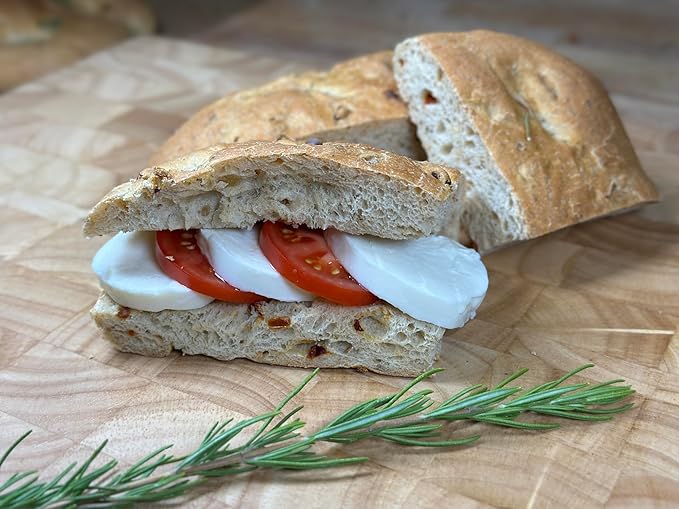 Molibake Italian Focaccia Bread Mix – Pack of 2 – Premium Artisan Italian Bread Mix for Bread Machine and Oven – 15 oz – All-Natural Gourmet Mediterranean Blend with Bell Pepper, Tomato, Onion, Garlic & Herbs – Easy Homemade Baking