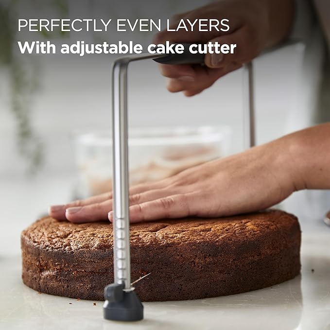 Kenwood KWSD100 Decorating Pastry Set, Stainless Steel Cake Tray, Spatulas, Piping Bag and Stainless Steel Sleeve for Decoration