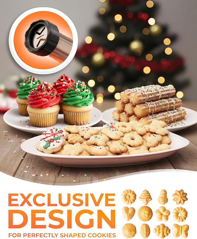 KneadEat Premium 68pc Churro Maker - Spritz Cookie Press Gun Kit - Icing Gun. 12 Cookie and Churro Discs. 48 Icing Tips. XL Filler. Piping Bag. Brushes. For Churros, Cookies and Cake Decorating.