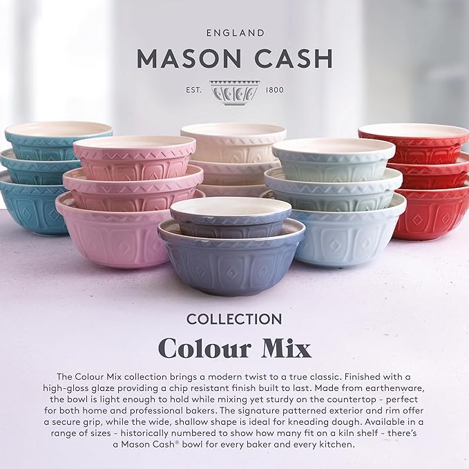 Mason Cash | Color Mix S18 Powder Pink Mixing Bowl - 2.85 Quart