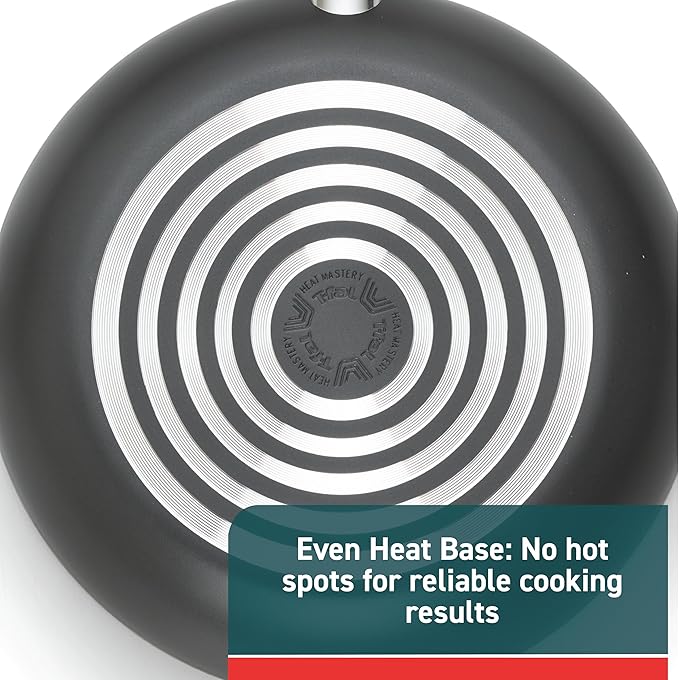 T-Fal Initiatives Non Stick Fry Pan 2 Piece Set, 8.5, 10 Inch, Oven Broiler Safe 350F, Cookware, Kitchen Cooking Set, Skillets, Frying Pans, Egg Pan, Omelet Pan, Pots and Pans, Dishwasher Safe, Black