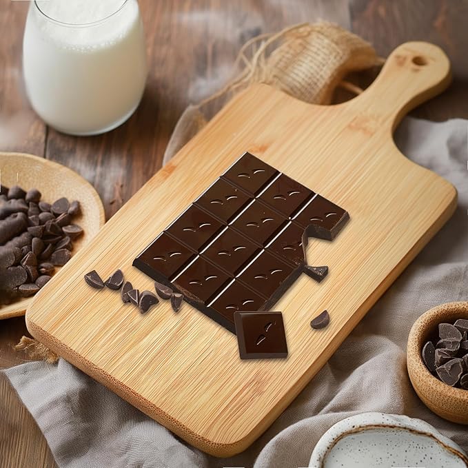 50 PCS Cutting Board Bulk Wood Chopping Board Laser Engraving Serving Board with Handle Charcuterie Boards for Customized Mother's Day Housewarming Gift 11" x 5" Bamboo