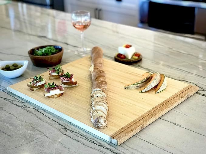 Pureboo Premium Bamboo Pull-out Cutting Board - 8 Different Sizes to Fit Most Standard Slots 15.75"W x 20"D x 3/4"H
