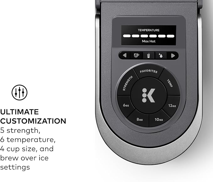 Keurig K-Supreme SMART Single Serve Coffee Maker With Wifi Compatibility, 4 Brew Sizes, And 66oz Removable Reservoir, Compatible with Alexa, Gray