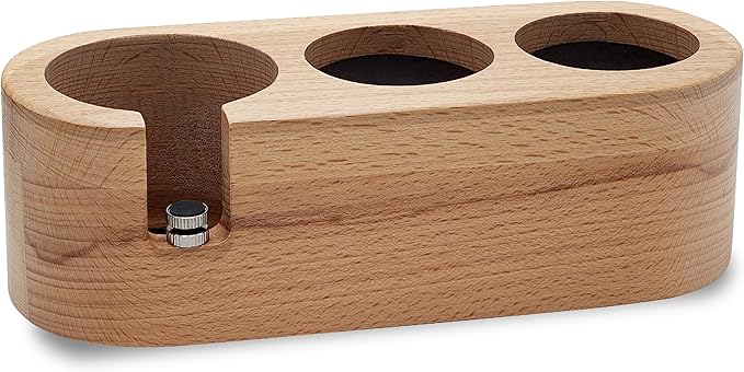 Espresso Tamping Station, ROAST & REVEL, 58MM Portafilter Espresso Accessories, Beech Wood Organizer, Espresso Station, Coffee Tamper Station for Countertop