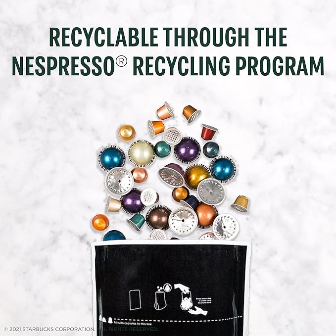 Starbucks by Nespresso Original Line Variety Pack Coffee,50-Count Espresso Pods,(Pack of 10)