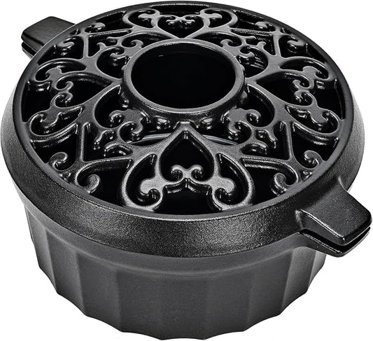 1MORE Wood Stove Steamer- Wood Stove Humidifier Cast Iron with Porcelain Enamel Coating, Fireplace Steamer Pot, Rust Resistant, Home Indoor Decorative, 2.5 Quart Capacity,Black