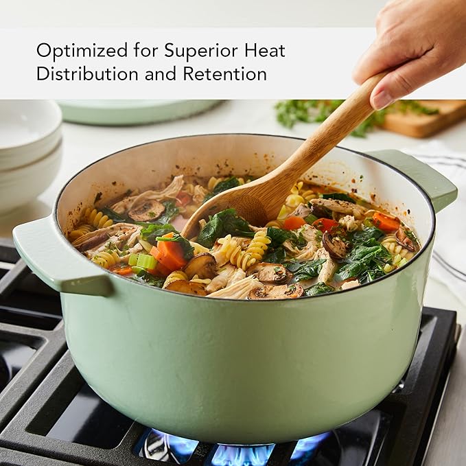 KitchenAid Enameled Cast Iron Dutch Oven/Casserole, 6 Quart, Pistachio