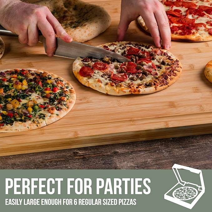 Gigantic Extra Large Cutting Board for Kitchens 36 X 24 - Heavy Duty Bamboo Chopping Boards for Meat, Veg & Charcuterie - Large Wooden Stove Top & Countertop (36" x 24")