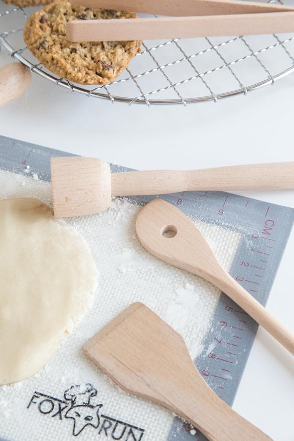Fox Run Junior Cooking and Baking Tools Set, Wood, 9-Piece
