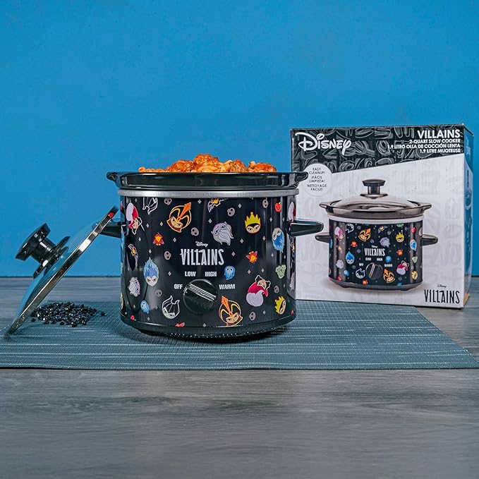 Uncanny Brands Disney Villains 2qt Slow Cooker - Small Kitchen Appliance