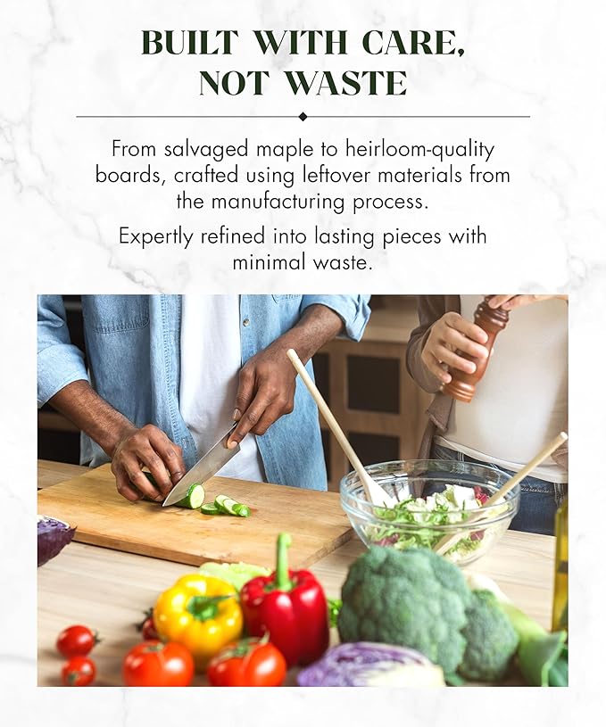 Labell Large Canadian Maple End Grain Cutting Board, Large Chopping Board for Food Prep, Natural & Durable for Charcuterie, Serving & Styling - 18" x 24" x 0.75"