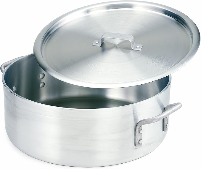 Crestware Extra Heavy Weight Aluminum Braziers with Pan Covers, 10 Quart