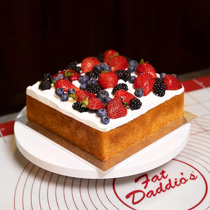 Fat Daddio's PSQ-10104 Anodized Aluminum Square Cake Pan, 10 x 4 Inch
