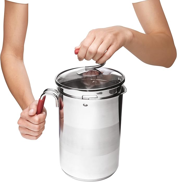 Kuhn Rikon 4th Burner Pot with Glass Lid and Steam basket 12 cup