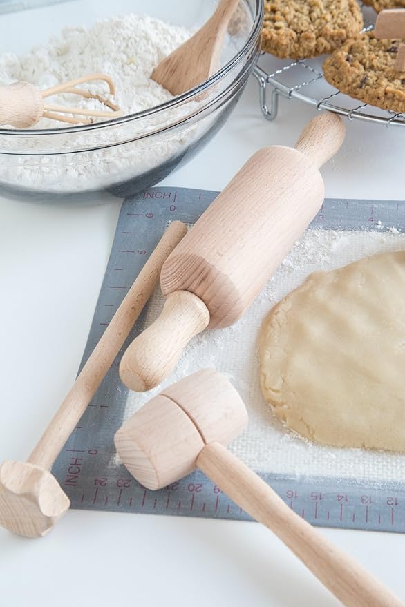 Fox Run Junior Cooking and Baking Tools Set, Wood, 9-Piece