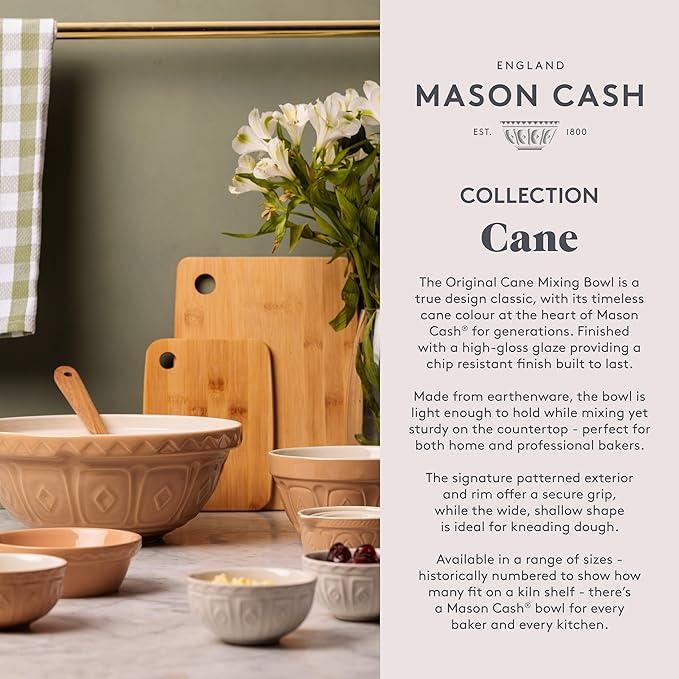 Mason Cash Cane Collection S6 (6.35 Qt) Mixing Bowl 6.35 Quart