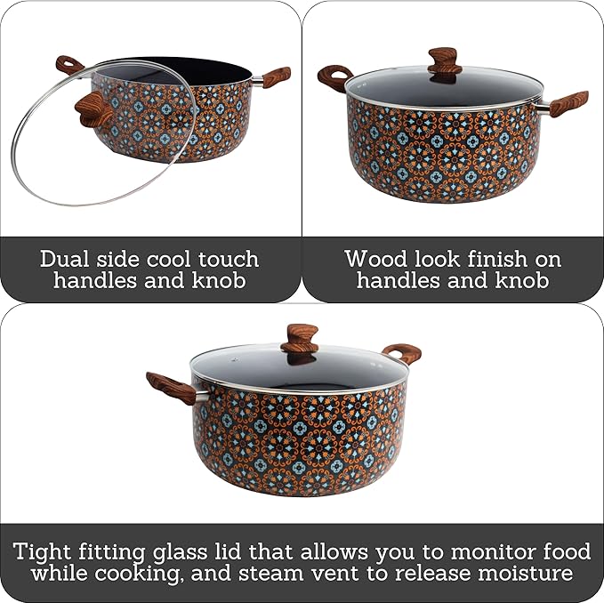 IMUSA 12.7Qt Talavera Dutch Oven w/B